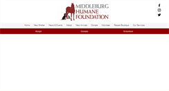 Desktop Screenshot of middleburghumane.org