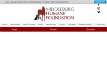 Tablet Screenshot of middleburghumane.org